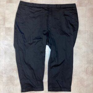 CATHERINES BLACK STRETCH WAIST PLUS 26W CAPRI PANTS